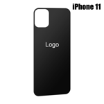 For Iphone 11 Pro Max Tempered Glass Film Back Cover Black
