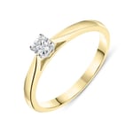 18ct Yellow Gold 0.15ct Brilliant Cut Diamond Solitaire Ring