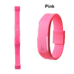 Led Wrist Watch Silicone Ultra-thin Pink