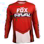 Sommar FOX mountainbike terrängdräkt MTB lång T-shirt red M