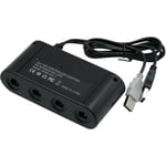 Contrôleurs GameCube Adaptateur Gamepad 3 en 1 pour GC pour N-Switch / Wii U / PC à 4 ports