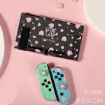 Coque De Protection Crystal Glitter Pour Nintendo Switch Split Pc Hard Cover Ns Joycon Controrller Pink Case Peach