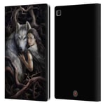Head Case Designs Officially Licensed Anne Stokes Soul Bond Wolves 2 Leather Book Wallet Case Cover Compatible With Samsung Galaxy Tab S6 Lite