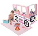 Barbie Deluxe Wooden Campervan Pretend Play Playhouse with Accessories