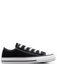 Converse Kids Unisex OX Trainer - Black, Black, Size 1.5 Older