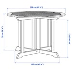 IKEA IKEA BONDHOLMEN utebord och 4 positionsstolar, utomhus, bondholmen vit/beige/järpön/duvholmen antracit