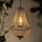 Northlight takkrona utomhus solcell, 30 cm, varmvit