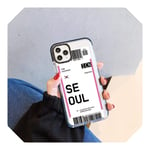 City Label Barcode Simple Letter Phone Case For iPhone X XS 11 Pro Max XR 6S 6 7 8 Plus New SE 2020 SE2 Silicon Clear Shockproof-Kbh-fenkddse-For iPhone XS Max