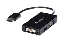 StarTech.com 3 in 1 DisplayPort Multi Video Adapter Converter - 1080p DP Laptop to HDMI VGA or DVI Monitor or Projector Display (DP2VGDVHD) - videoadapter - DisplayPort / HDMI / DVI / VGA - 26.6 m