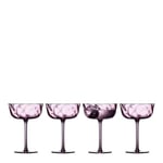 Lyngby Glas - Vienna champagneskål 35 cl 4 stk purple
