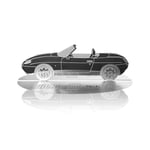 Modell – Fiat – Barchetta – Rostfritt stål – Transparent monteringsdisplay – Utskjutande detaljer