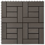 Trall 22 st 30x30 cm 2 kvm WPC mörkbrun