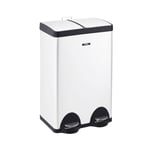 Cooks Professional Dual Recycle Pedal Bin 60L | Dual Compartments with Soft-C...