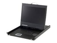 LevelOne KVM-8901 - KVM-konsol - PS/2, USB - 19 - kan monteras i rack - 1440 x 900 - 250 cd/m² - 500:1 - VGA