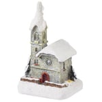Creativ Miniatyr Hus - Kyrka med Snö 3,5 cm