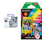 instax Limited edition 3 pack Deco mini film Bundle, Confetti, SKY Blue, Mermaid Borders & mini insant film, Rainbow border, 10 shot pack, suitable for all cameras and printers