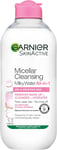 Garnier Micellar Cleansing Water for Dry Skin 400 Ml, Milky Face Cleanser and Ma