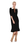 Trendyol Women's Trendyol Woman Regular Standard Polo Neck Knitwear Dress, Black, S UK
