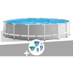 Kit piscine tubulaire Intex Prism Frame ronde 4,57 x 1,22 m + Kit de traitement au chlore
