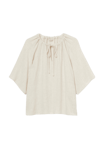 Wera Blus med knytband BLUE Brun