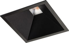 SG Armaturen Soft Square Downlight Sort, 3000K, 12W, DALI