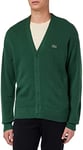 Lacoste Men's Ah0397 Pullover Sweater, Green, Large