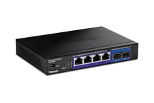 TRENDnet TEG-S562 - Version v1.0R - switch - multi-gigabit - 6 portar - ohanterad - TAA-kompatibel