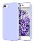 DOMAVER iPhone SE 3 Case,iPhone SE 2022/2020 Case, iPhone 8 Case, iPhone 7 Case Liquid Silicone Shockproof Slim Lightweight Smooth Soft Gel Rubber Full Body Protective 4.7 inch – Lavender Purple