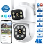 UK 4K IP Camera Wireless WIFI Outdoor CCTV HD PTZ Smart Home Security IR Cam 8MP
