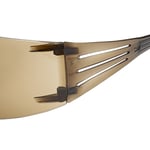 3M Skyddsglasögon SecureFit 400, brun lins med reptålig anti-fog-beläggning, svart/brun båge, SF405SGAF-BLA-EU