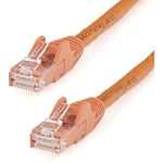 StarTech.com 50ft CAT6 Ethernet Cable - Orange CAT 6 Gigabit Ethernet Wire -650MHz 100W PoE++ RJ45 UTP Category 6 Network/Patch Cord Snagless Fluke Tested UL/TIA Certified (N6PATCH50OR)