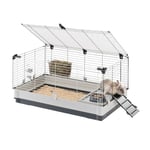 Ferplast Cage pour Lapins, Cochons d'Inde et Petits Animaux KROLIK Large, Maison et Accessoires Inclus