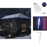 Julbelysning - Living Julbelysning istappar 40 st blå akryl med fjärrkontroll