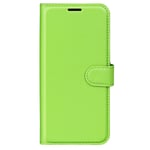 Huawei P60 Pro Litchi Skinn Deksel m. Lommebok - Grønn