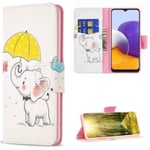 Plånboksfodral Samsung Galaxy S24 - Elefant med Paraply