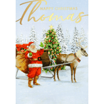 Personalised Thomas Singing Musical Christmas Card Sound Of Christmas Range