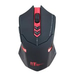 ET X-08 7-keys 2400DPI 2.4G Wireless Mute Gaming Mouse with USB Receiver & Colorful Backlight (Red)