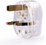 MAINS POWER UK 3 PIN FUSED PLUG 5A TRANSPARENT REWIREABLE-500W Appliance