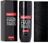 Volumon Professional Hair Building Fibres- Hair Loss Concealer- KERATIN- BLACK 2