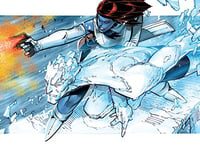 X-Men Ice Blast Impression sur Toile 60 x 80 cm Mélange de Coton Multicolore 60 x 80 x 3,2 cm