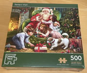 Corner Piece 500 Piece Christmas Jigsaw Puzzle "Santa’s Visit" - New & Sealed