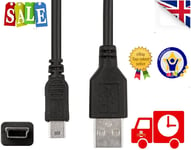 USB Data Charger Cable Lead SAT NAV Garmin TomTom 1m Mini USB to USB