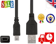 USB Data Charger Cable Lead SAT NAV Garmin TomTom 1m Mini USB to USB 