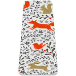 Yoga Mat - Floral woodland animals seamless pattern - Extra Thick Non Slip Exercise & Fitness Mat for All Types of Yoga,Pilates & Floor Workouts