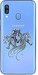 Cokitec Coque Transparente pour Samsung Galaxy A40 Chevaux