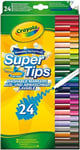 CRAYOLA Supertips Washable Markers - Assorted Colours (Pack of 24)  Premium Pens