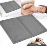 2X Gel Pad Magic Cool Cooling Pillow Cooling Mat Laptop  Yoga Pet Bed Sofa Uk
