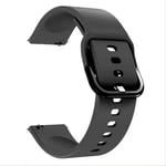 SQWK 20mm Soft Silicone Watch Strap Band For Samsung Galaxy Watch 42mm Active2 40mm Sport Huami Amazfit 20mm black