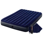 INTEX Inflatable Air Bed Mattress with Pump Dura-Beam Blue vidaXL