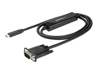 StarTech.com 3ft (1m) USB C to VGA Cable, 1920x1200/1080p USB Type C to VGA Video Active Adapter Cable, Thunderbolt 3 Compatible, Laptop to VGA Monitor/Projector, DP Alt Mode HBR2 Cable - 1m USB-C Video Cable (CDP2VGAMM1MB) - Extern videoadapter - USB-C - VGA - för P/N: TB4CDOCK